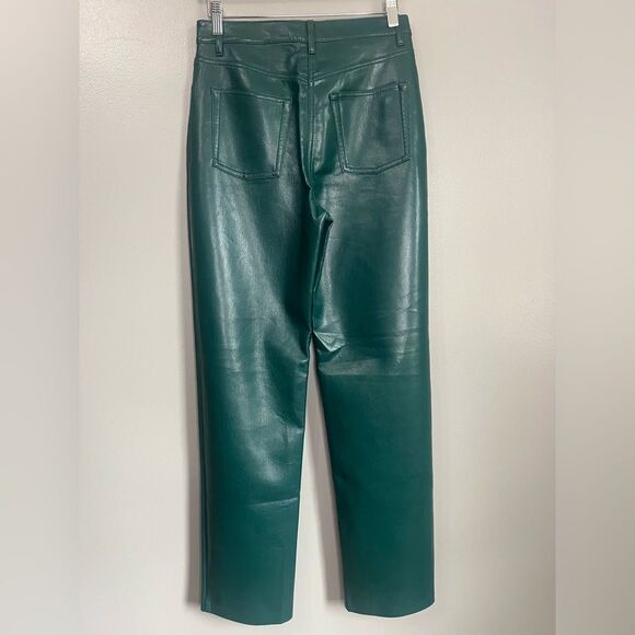 Wilfred the Melina Green Faux leather pants size 4 holiday party club wear - Picture 7 of 11